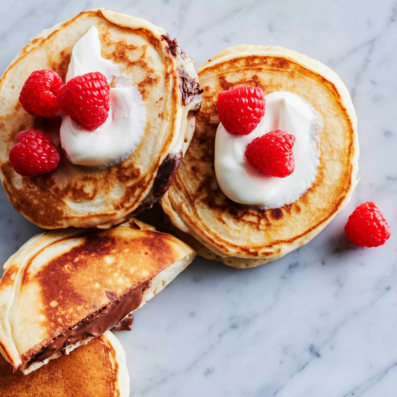 Chocolate stuffed Pancakes