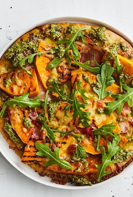 Pumpkin Ham Rocket Pizzas v2