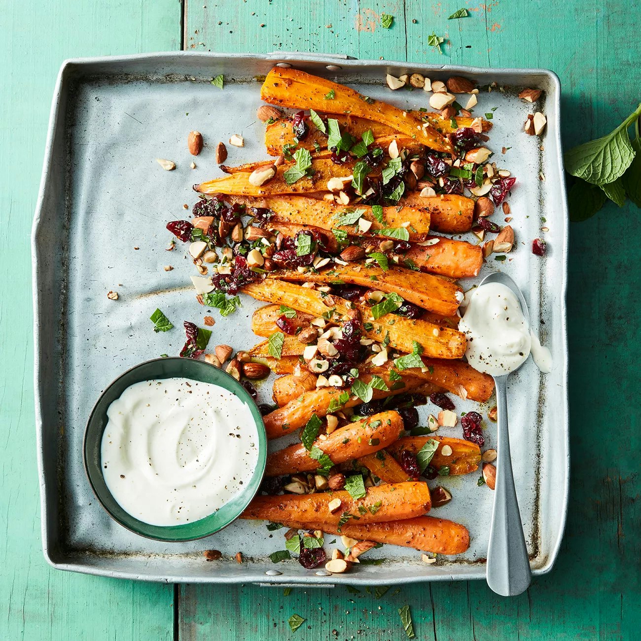 Roasted Carrots With Almonds Cranberries