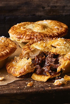 Traditional Chunky Pepper Beef Pies