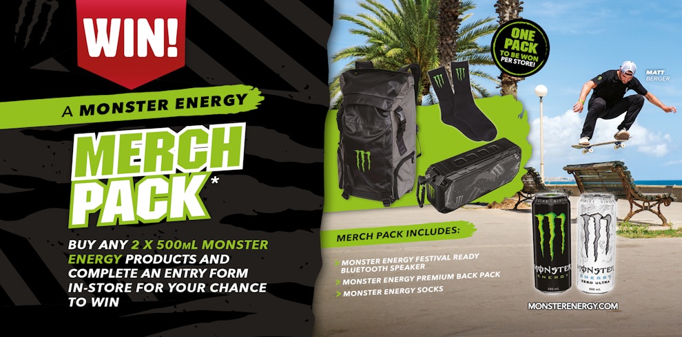 Win a Monster Energy Merch Pack!