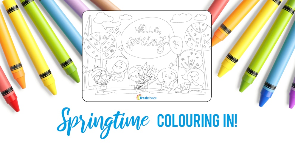 School Holidays Colouring In