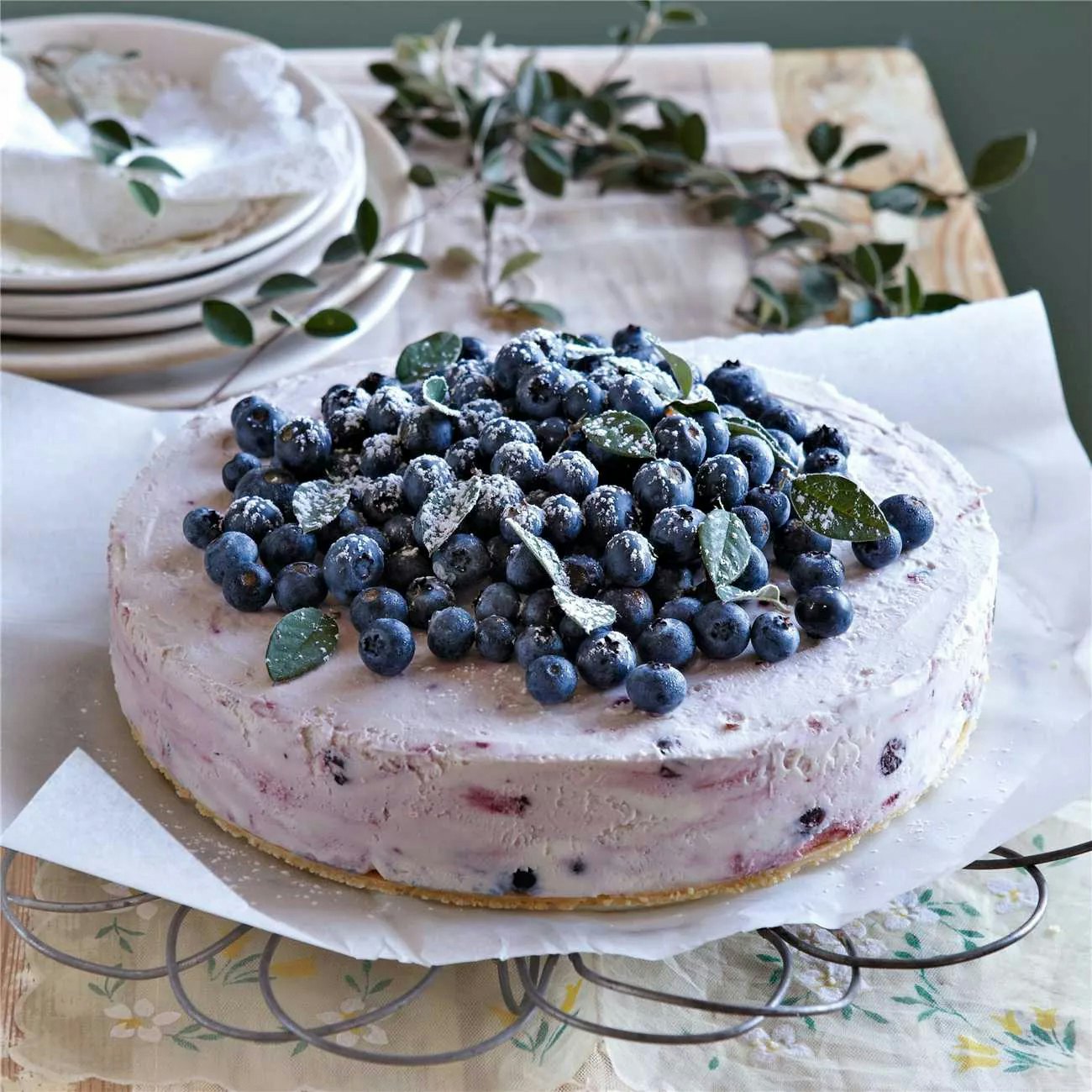 blueberry birthday cheesecake