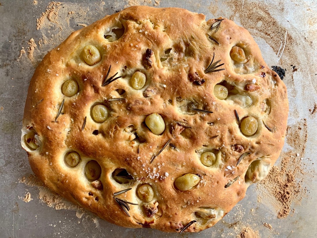 Grape and Walnut Flatbread