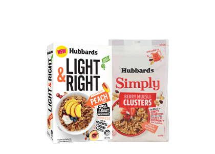 Hubbards Light & Right Cereal 425-450g or Simply Muesli 425-650g