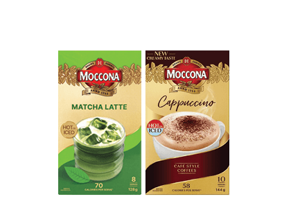 Moccona Coffee or Matcha Sachets 8-10 Pack
