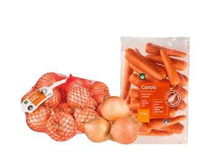 WW Brown Onions or Carrots 1.5kg