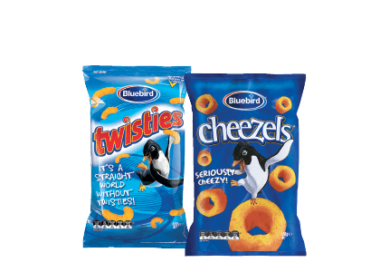 Bluebird Twisties, Cheezels or Burger Rings 120g