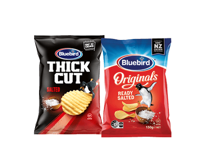 Bluebird Originals, Thinly or Thick Cut Chips 140-150g