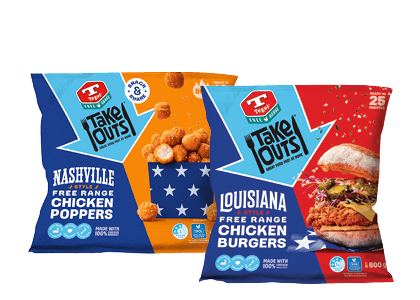 Tegel Take Outs Burgers, Tenders, Nibbles or Poppers 500-750g
