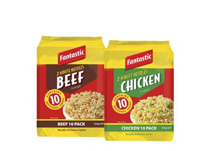 Fantastic 2 Minute Instant Noodles 10 Pack