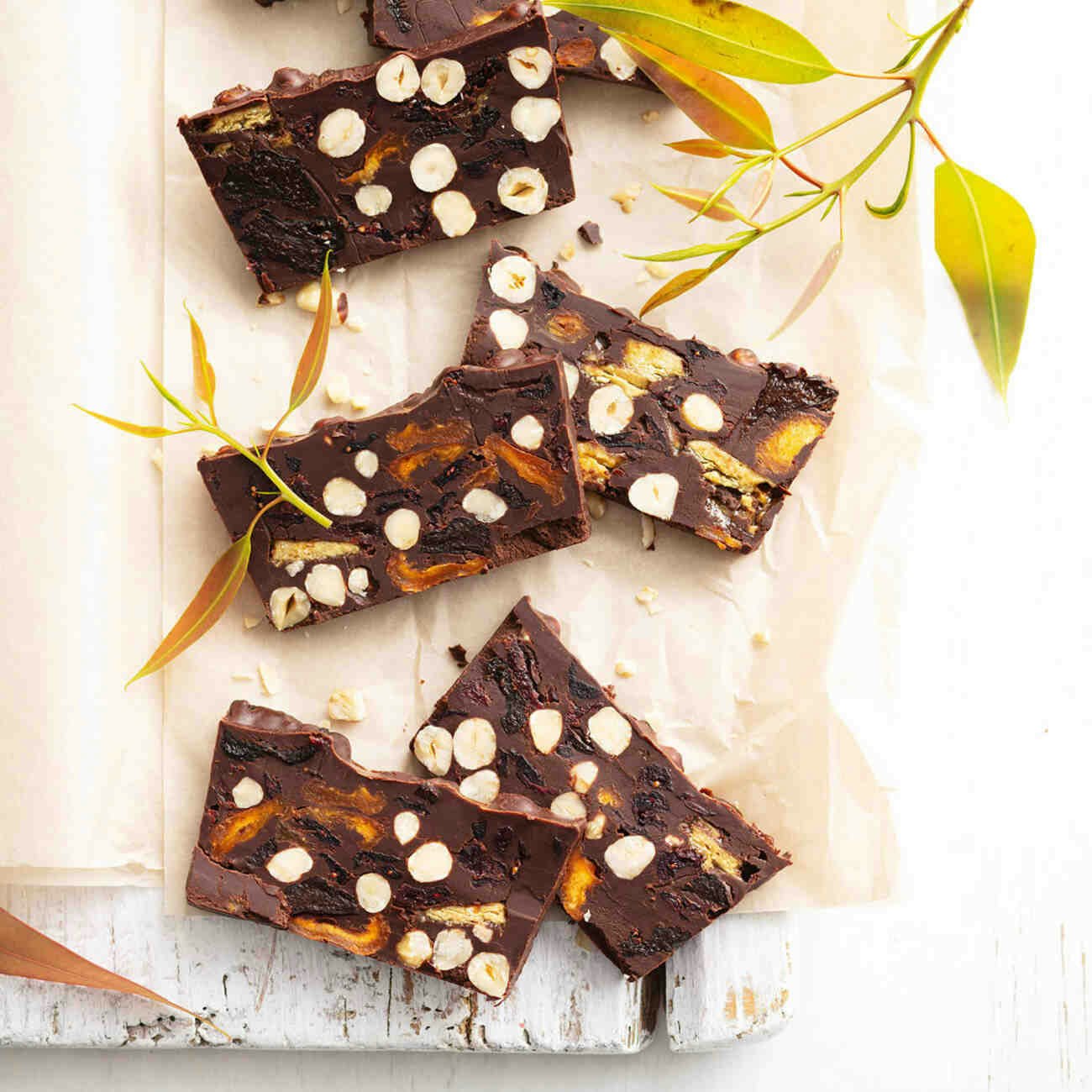 1812 vegan fruit and nut choc log