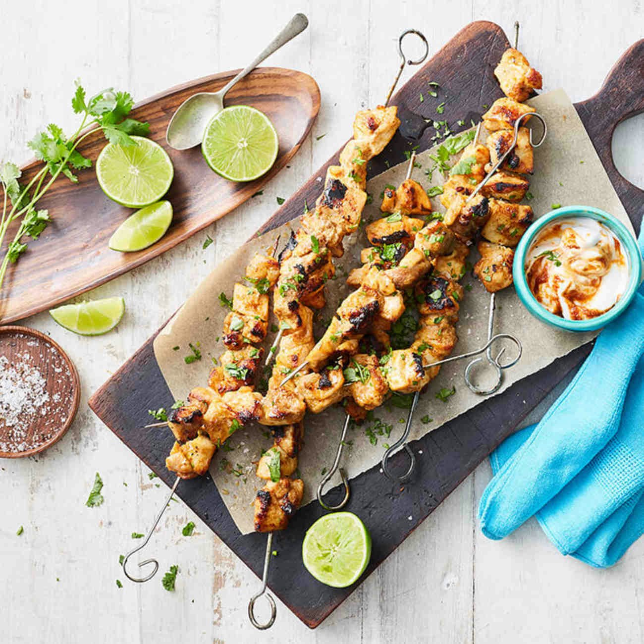 1901 chicken coconut skewers