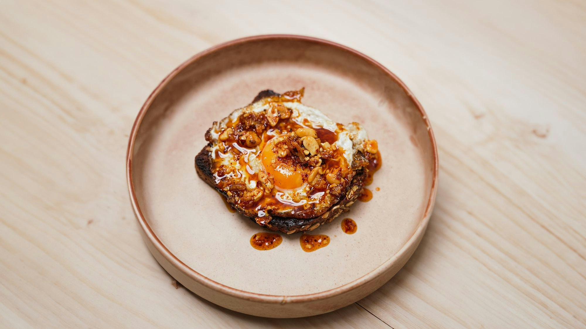 Chilli Peanut Eggs on Toast