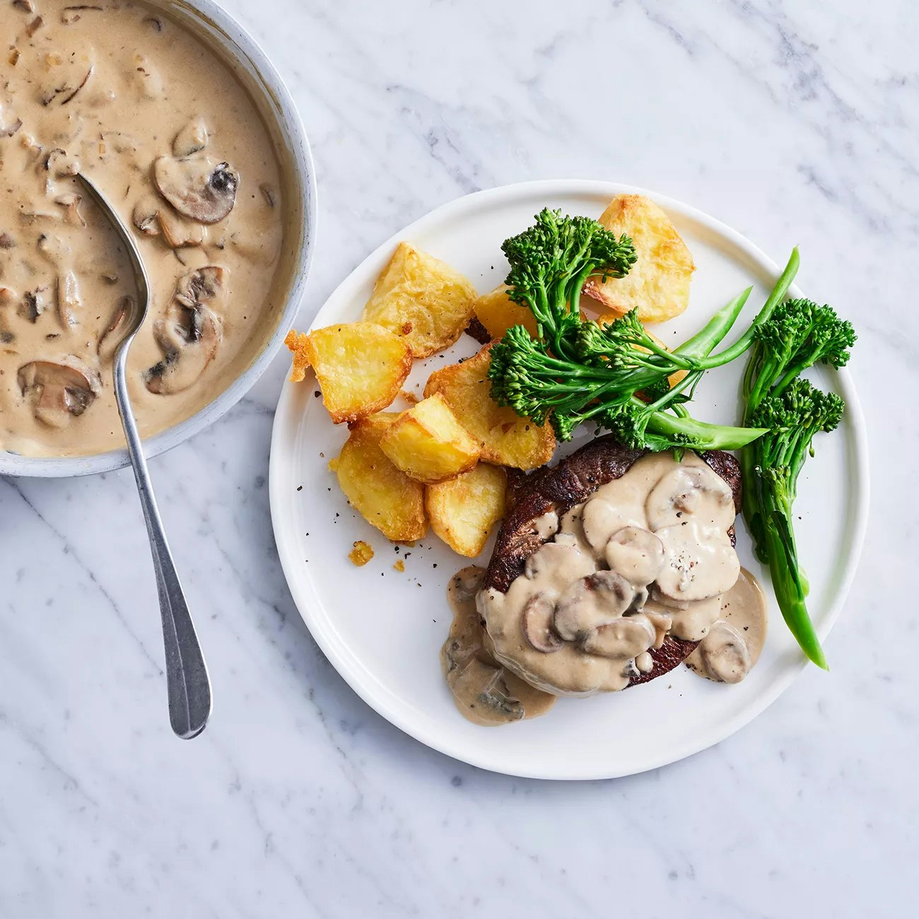 Steak with Classic Mushroom Sauce v2