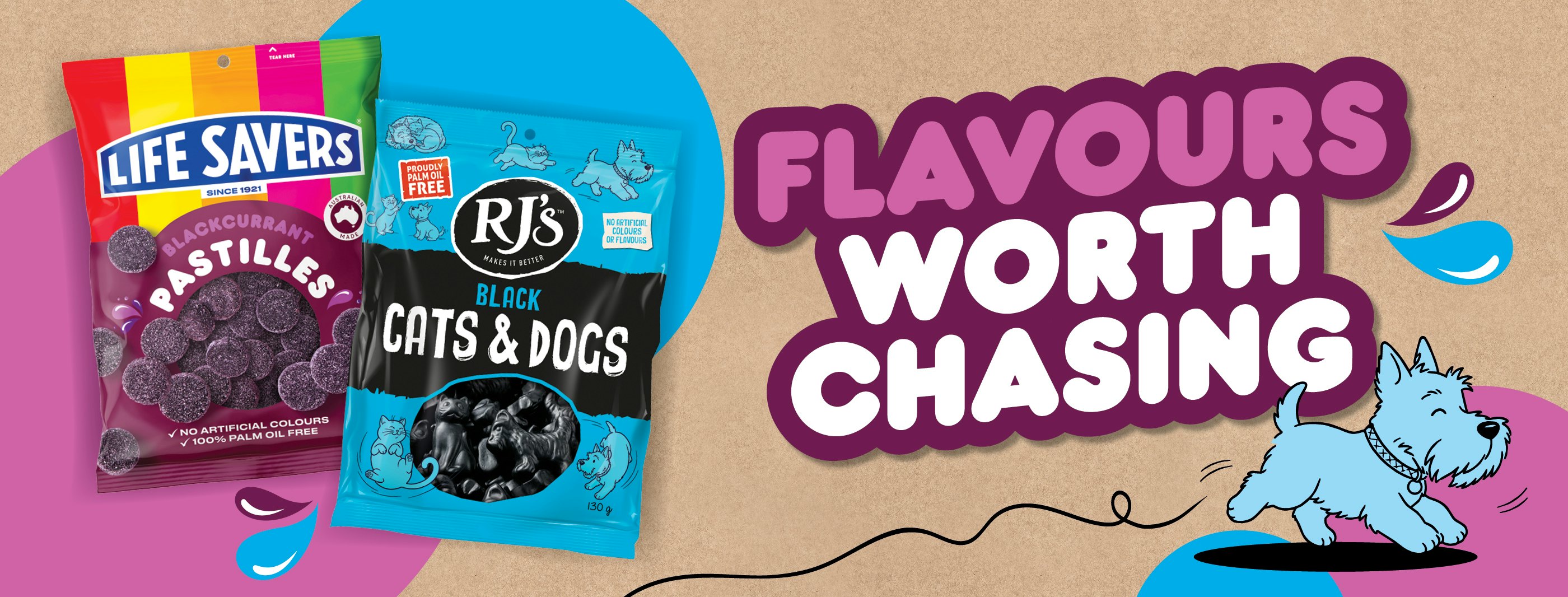 B 318 RJ's and Lifesavers CATDOG BlackcurrantPastille DIGITAL Webslider Desktop1400 x 533