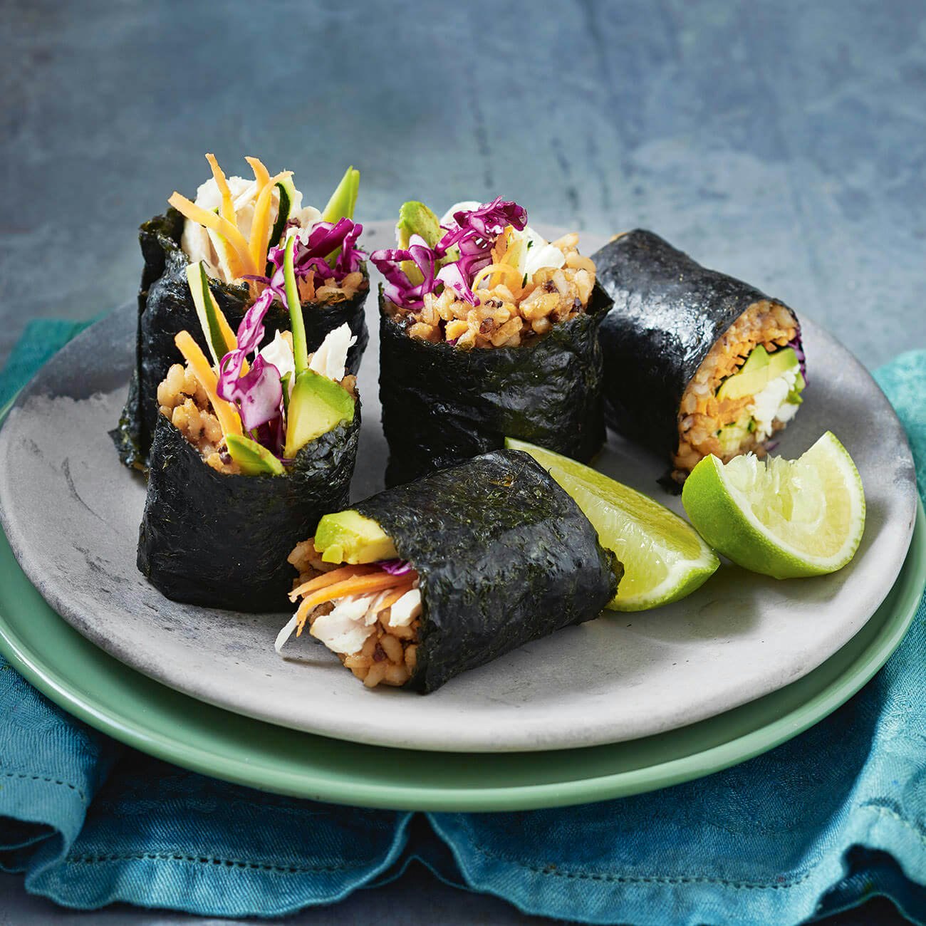 1805 sushi rainbow rolls