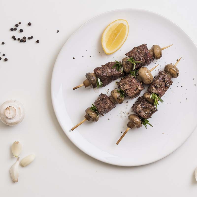 Grilled Beef Kebab, Bush Cooking, Recipe