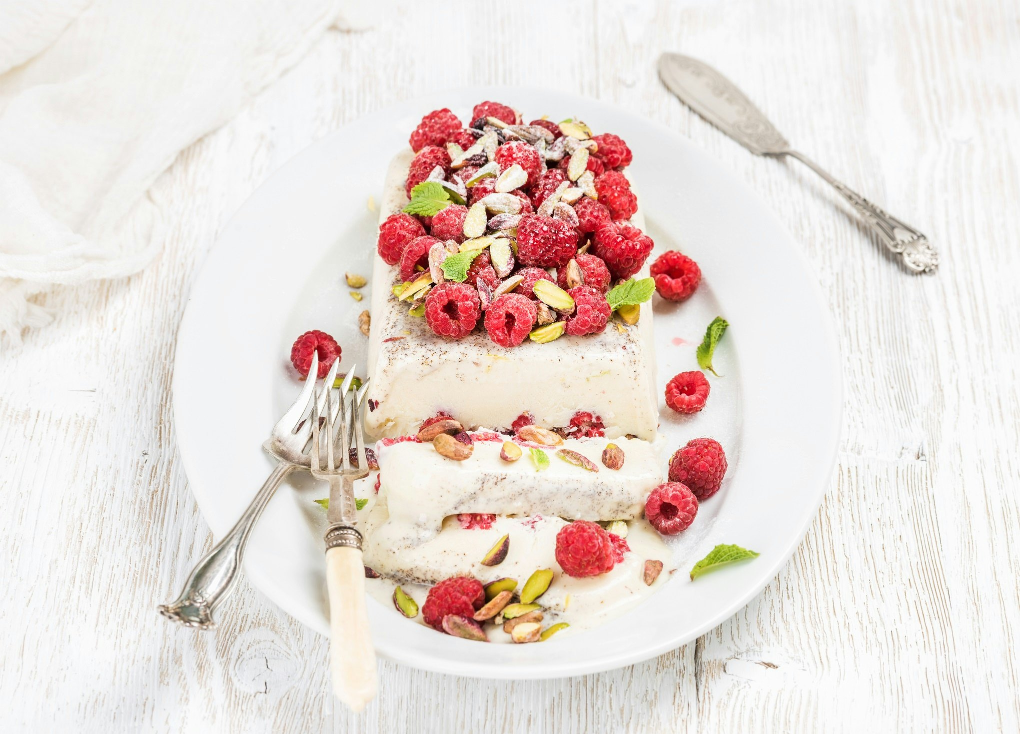 Raspberry & Pistachio Semifreddo